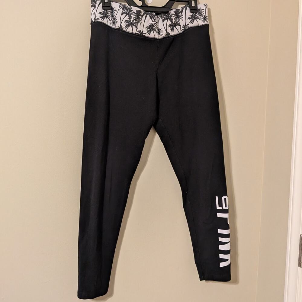 PINK Victoria Secret Black Love PINK Yoga Pants